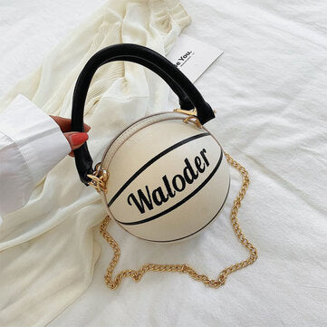 Frauen Basketball Ketten Casual PU Handtasche Umhängetasche