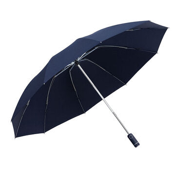 Automatischer Faltschirm mit LED Light Sunny Rainy Sonnenschirm Regenschirm Wasserdichter Reverse Regenschirm