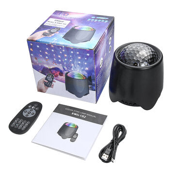 Elfeland USB RGB LED Galaxy Projector Light Starry Sky Ocean Music Nachtlicht mit Fernbedienung