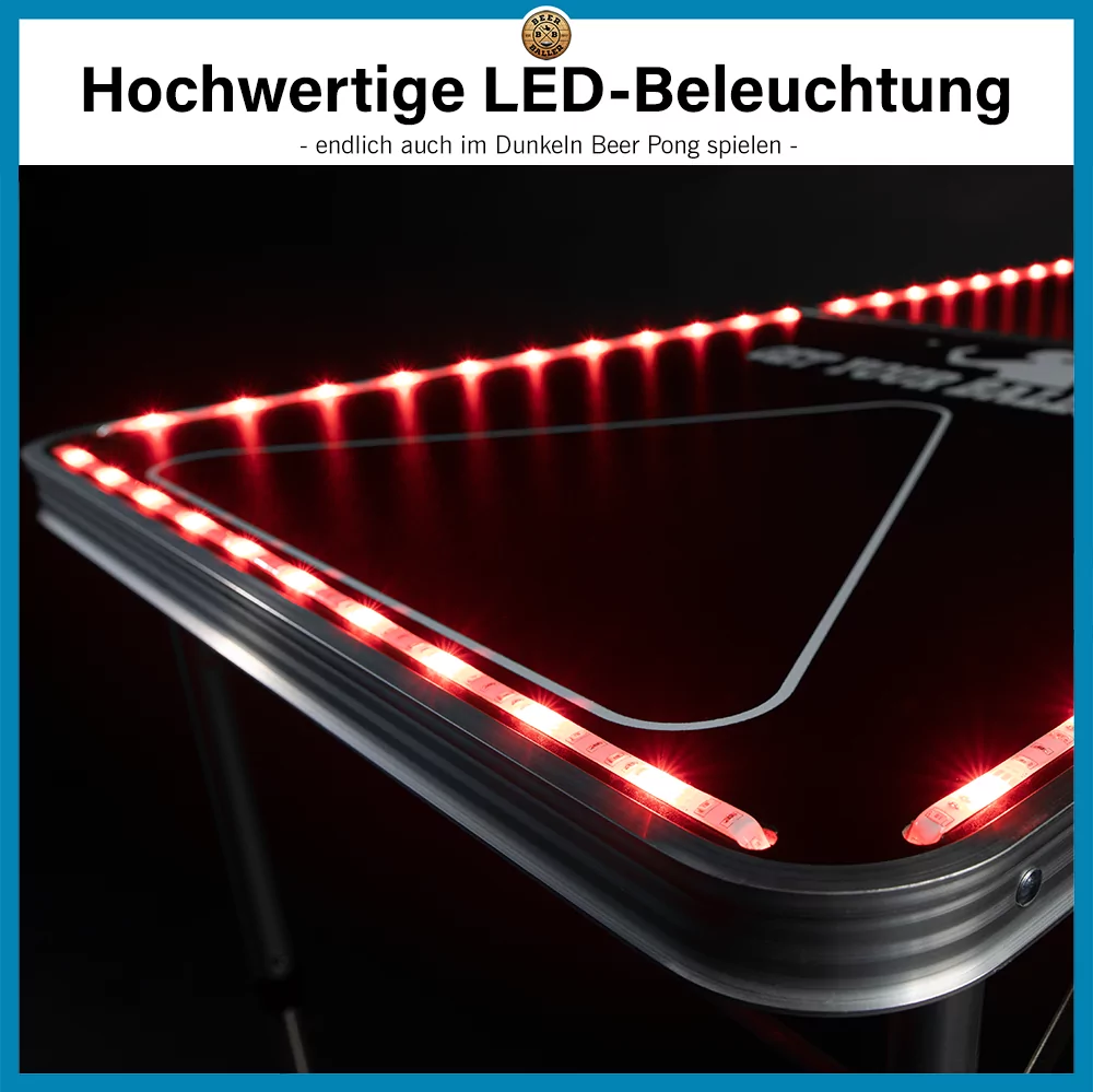 BEERPONG - LED Tisch ohne Cup Holder
