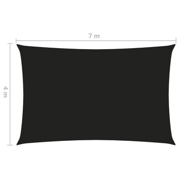 Zonnescherm rechthoekig 4x7 m Oxford stof zwart
