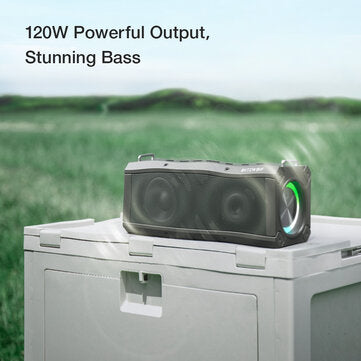 BlitzWolf® BW-WA3 Pro 120-W-Bluetooth-Lautsprecher Tragbarer Lautsprecher Quad-Treiber Deep Bass Diaphragm EQ Stereo-RGB-Licht TWS 16000-mAh-Powerbank Drahtloser Lautsprecher für den Außenbereich