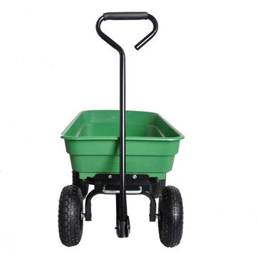 Klappbarer Gartenkippwagen mit Stahlrahmen-Luftreifen Tragt 300 lbs für Rasenreiten im Freien