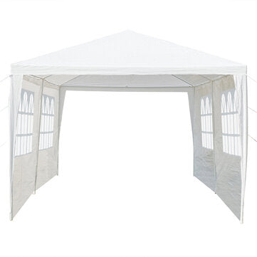 3 x 6 m Outdoor-Überdachung mit Sonnenschirm und Rahmen, Outdoor-Pavillon mit 4 abnehmbaren Seitenwänden, geeignet für Camping-Party-Hochzeitszelt