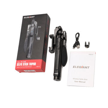 ELEGIANT EGS-07 Bluetooth Selfie Stick Stativ 360° Balance Griff mit Fernbedienung für Smartphone für Gopro Insta360 Sportkamera DSLR Cam