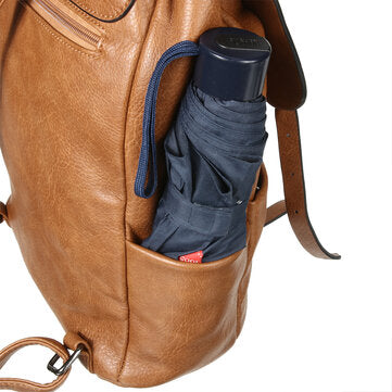 Frauen-Kunstleder-Abdeckung Kordelzug-Rucksack Multifunktionaler Retro-Rucksack mit großer Kapazität