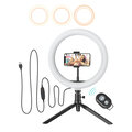BlitzWolf® BW-SL3 10inch Dimmable LED Ring Light Stativ Stand USB Plug for TikTok Youtube Live Stream Makeup with Phone Clip