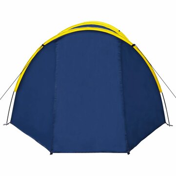 Campingzelt 2 ~ 4 Personen Wasserdichtes Outdoor-Tunnelzelt für Camping Wandern Reisen Navy Blue&Yellow