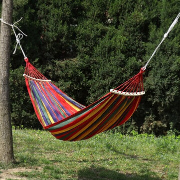 Leinwand Camping Hängematte Schaukel hängendes Bett Outdoor Garden Travel