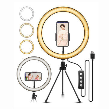 ELEGIANT 10,2 Zoll LED Ringlicht-Videolampe mit Stativ für Selfie-YouTube-Video-Live-Stream-Stream-Make-up-Fotografie