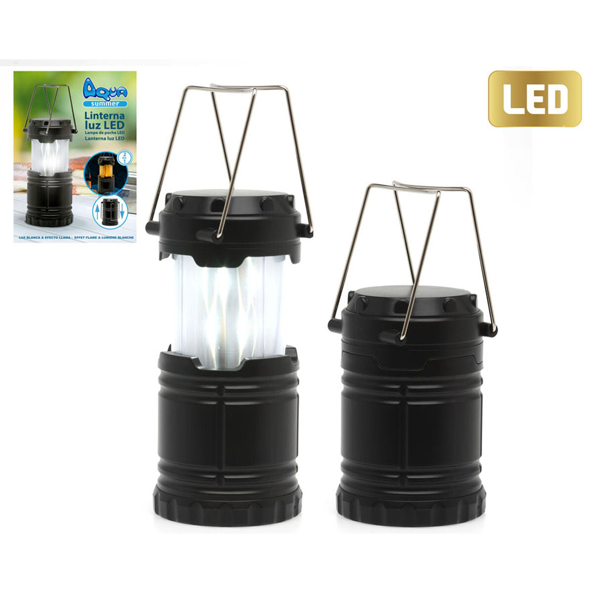 Extendierbare LED-Campinglampe mit Griffen