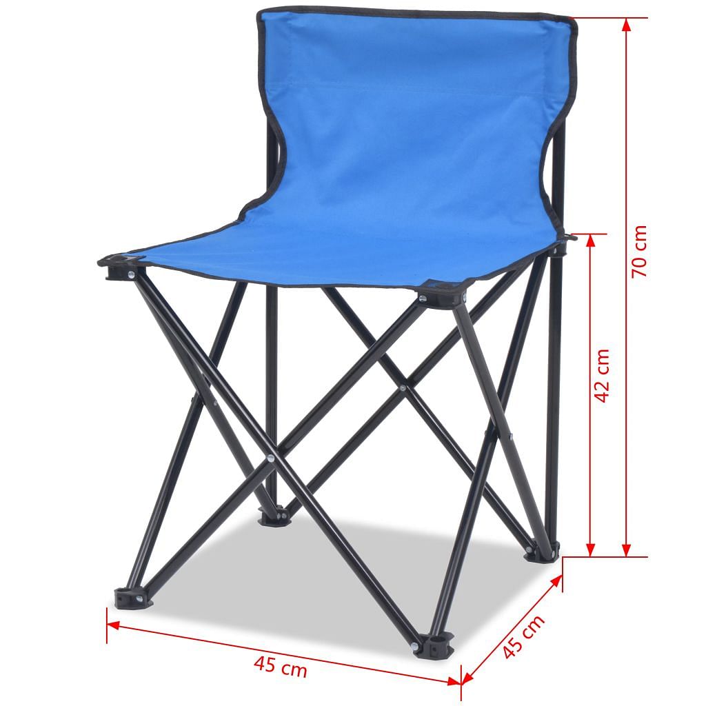 myfestivalgear.de Campingmöbel-Set 5-tlg. Klappbar Blau Festival Shop - myfestivalgear.de Campingstühle