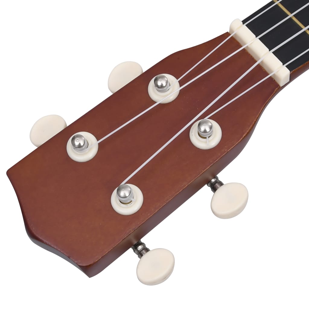 Sopran-Ukulele-Set mit Tasche für Kinder Dunkles Holz 21