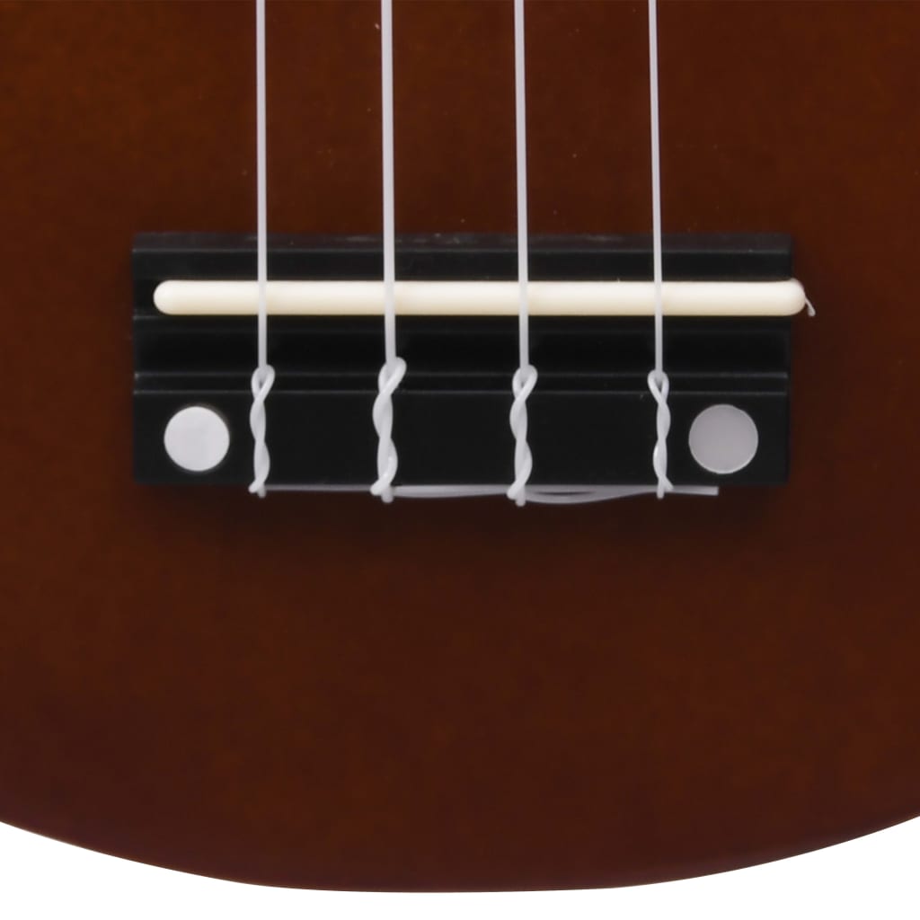 Sopran-Ukulele-Set mit Tasche für Kinder Dunkles Holz 21