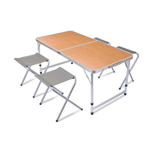 Tisch-Set mit 4 Stühlen Redcliffs Aluminium