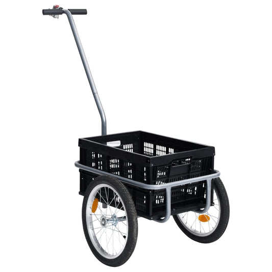 Fahrrad-Lastenanhänger Faltbare Transportbox 50 L Schwarz 150kg