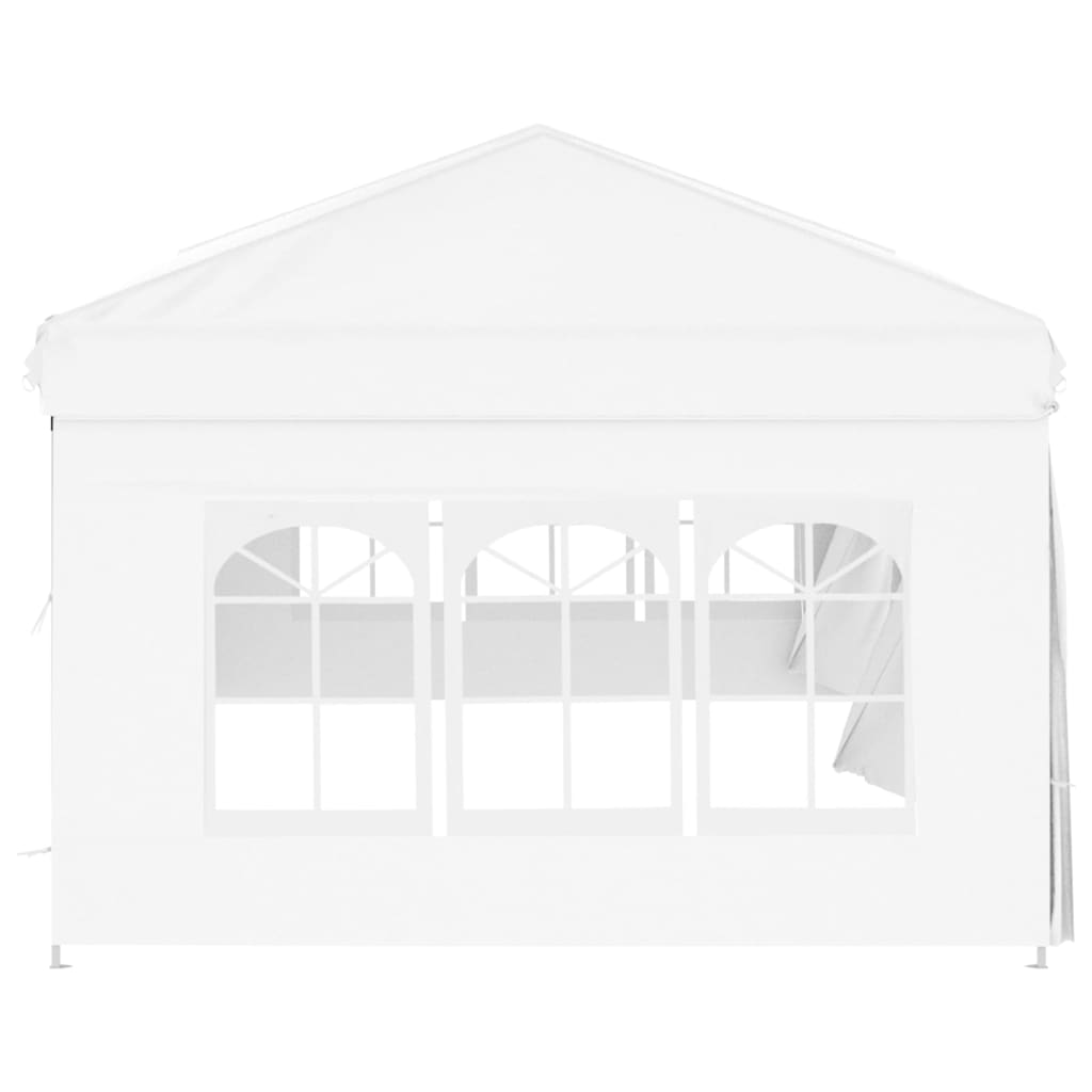 Partyzelt Faltbar mit Seitenwänden Weiß 3x6 m
