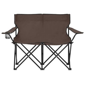 Campingstuhl 2-Personen-Klappstuhl aus Stahl für tragbares Strand-Wandern-Picknick-Finshing im Freien Braun