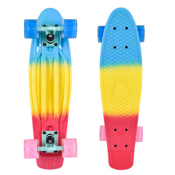 22 Zoll Mini Cruiser Skateboard Banana Longboard Erwachsene Kinder Kickboard Max. Belastung 310 lbs