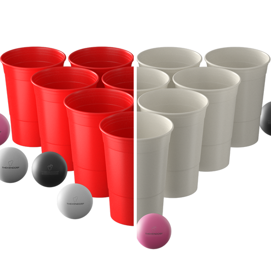 BEERPONG - Becher Set - extra stabil - Rot/Weiß