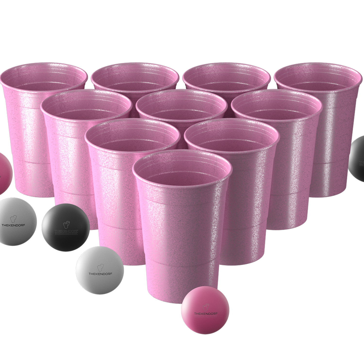 BEERPONG - Becher Set - extra stabil - Pink/Glitter