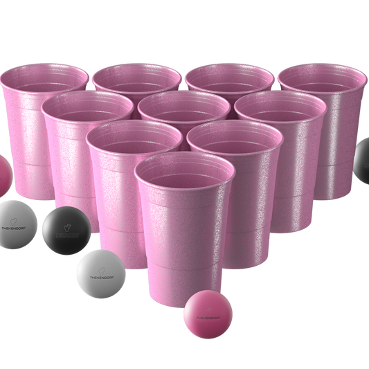 BEERPONG - Becher Set - extra stabil - Pink/Glitter