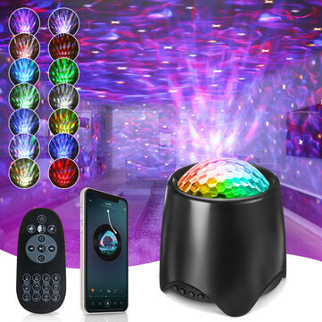 Elfeland USB RGB LED Galaxy Projector Light Starry Sky Ocean Music Nachtlicht mit Fernbedienung