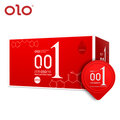 OLO 10 Stück Kondom für Männer, natürlich, Latex, ultradünn, mit Hyaluronsäure, geschmiert, Zähigkeit für Erwachsene