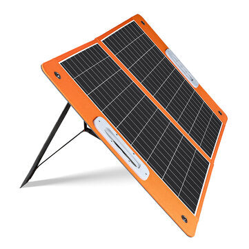 Blitzfisch 18 V 60 W Faltbares Solarpanel Tragbares Solarladegerät mit DC-Ausgang USB-C QC3.0 für Handys Tablets Camping Van Wohnmobil Trip