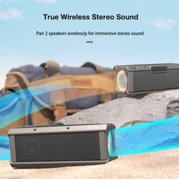 BlitzWolf® BW-WA3 100W Bluetooth-Lautsprecher Tragbare Lautsprecher Quad-Treiber Dual-Membran Tiefer Bass RGB-Licht TWS 5000mAh Drahtloser Outdoor-Lautsprecher