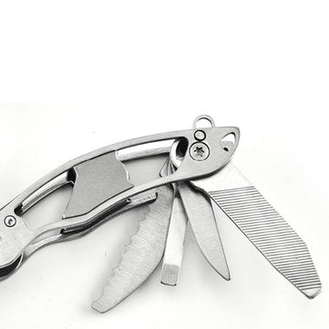 XANES® 10 in 1 Edelstahl Faltbare Multifunktionszange Tragbares Mini-EDC-Messer Schraubendreher Flaschenöffner-Werkzeug