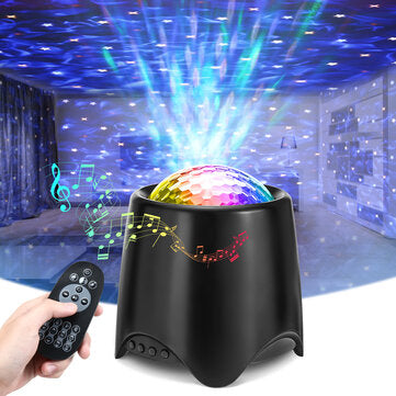 Elfeland USB RGB LED Galaxy Projector Light Starry Sky Ocean Music Nachtlicht mit Fernbedienung