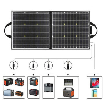 FlashFish 50W 18V Portable Solar Panel Foldable Solar Charger for Camping Power Generator