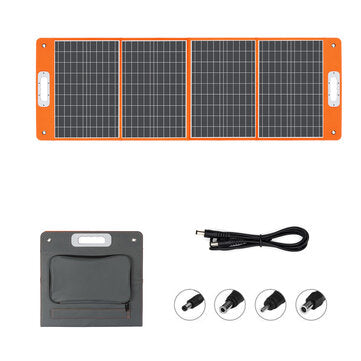 Blitzfisch 500 W tragbares Kraftwerk 540 Wh Solargenerator mit 100 W faltbarem Solarpanel Power Batterie Set für Camping im Freien