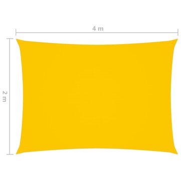 Zonnescherm rechthoekig 2x4 m Oxford Stoff geel