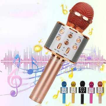 Bakeey 858 Wirelss Bluetooth-Mikrofon DSP-Rauschunterdrückung Karaoke-Mikrofonrekorder HIFI Stereo-Lautsprecher Tragbarer Handheld-Gesangsspieler für KTV-Partys
