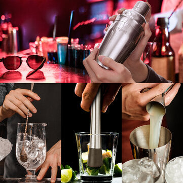 Baban 22PCS Cocktail Shaker Set Professional Bar Edelstahl 550ml Mixer Zubehör Barkeeper Satz