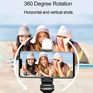 Handheld 100cm ausziehbares Bluetooth Stativ Selfie-Stick mit Fülllicht für Handy