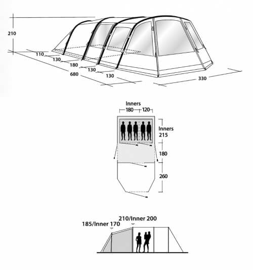 Oase Outdoors Outwell Holidaymaker 500 Zelt